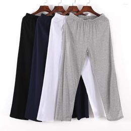Men's Sleepwear 3XL Men Casual Home Nightwear Pajamas Lounge Trouser Pyjamas Pants Sleep Bottoms Comfy Solid Color Long Wide-leg