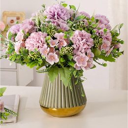 Decorative Flowers 1 Bunch Of Artificial Butterfly Ball Chrysanthemum Silk Wedding Family Living Room Table Decora