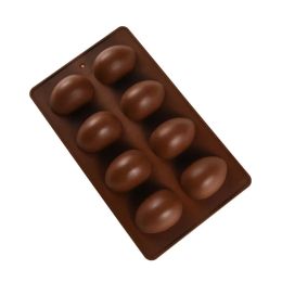 Party Favour Silicone 8 Eggs Shaped Chocolate Mould Easter Egg Ice Lattice Mould Diy Baking Tools 27x16x3CM