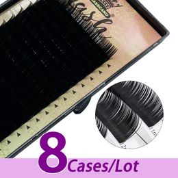 False Eyelashes 8pcs/lot Professional Eyelash Factory Lash Extensions With High Quality Colour Trays Private Label Volume Extension