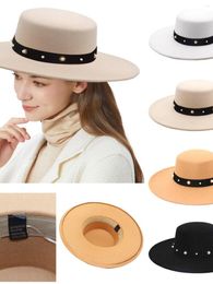 Wide Brim Hats Men Winter Fedora For Women Elegant Wool Bucket Hat 1920s Vintage Cloche Bowler Lined