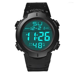 Wristwatches 2023 Fashion Casual LED Digital Luminous Watches Men's Military Sports Watch Clock Hour Orologio Uomo Stopwatch Timing