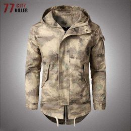 Outdoor Jackets Hoodies Camouflage Tactical Jacket Men Military Shark Skin Soft Shell Waterproof Hooded Jackets Outdoor Camo Fleece Warm Raincoat Coats 0104