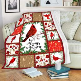 Blankets Valentine's Day Cardinals Birds Sherpa Blanket Super Soft Throw Fleece Warm For Bedroom Couch Sofa Living Room