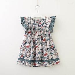 Girl Dresses Children's Clothing European American Style Summer Girls Floral Dress 2023 Baby Fashion Skirt