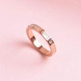 Wedding Rings Design Sense Forever Love Micro Zircon For Women Sweet Romantic Lovers Engagement Ring Ladies Finger Jewellery