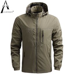 Outdoor-Jacken Hoodies Heiße wasserdichte Jacke Männer Shark Soft Shell Militärische Taktische Windjacke Hohe Qualität Casual Mit Kapuze Mantel Männlich Outdoor Outwear 0104