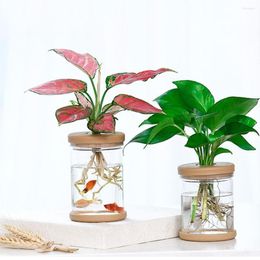 Vases Imitation Soilless Planting Potted Green Plant Resin Flower Pot Home Vase