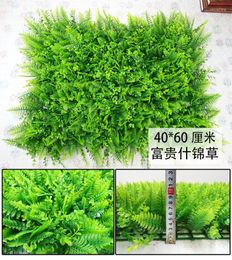 Decorative Flowers 8pcs/lot Artificial Plastic Various Grasses And Leaves Plant Background Wall Decoration Flower Runner Wedding TONGFENG