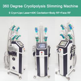 Lipolaser Anti Cellulite Body Contouring Device 40K Cavitation Fat Loss Machine RF Radio Frequency Skin Tightening Cryolipolysis Fat Freezing Equipment