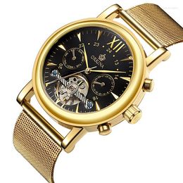 Wristwatches MG.ORKINA Watches Fashion Trend Multifunctional Automatic Hollow Out Mechanical MAN Watch Men's Wristwatch