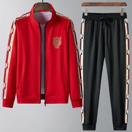 Men's Tracksuits 2023 Sportswear Casual Suit Spring And Autumn Stand-Up Collar Long-Sleeved Jacket Trousers Two-Piece Tracksuit