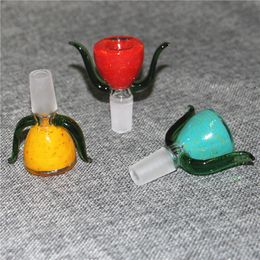 Glass Bowl Hookahs Colourful 14mm 18mm Male Bong Bowls Tobacco Herb Dry Oil Burner Bowl Water Bongs