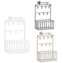 Kitchen Storage Wall Mounted Mail And Key Holder Rack Organiser Pocket Letter Sorter For Entryway Home Office Decor