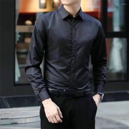 Men's Casual Shirts Solid Colour Shirt Formal Men Business Long Sleeve Suit Slim Fit Male Social Blazer