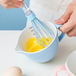 Bowls Whisk Ceramic Measuring Cup Baking Pot Household Drainage With Scale Mixing Bowl Handle Batter Dessert