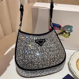 Designer shining Hobos designer Glitter shoulder bag BlingBling ladies Rhinestone handbag Fashion underarm bags size 24cm309M