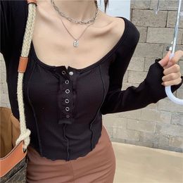 Women's T Shirts Wholesale 2023 Spring Autumn Fashion Casual Woman T-shirt Lady Beautiful Nice Women Long Sleeve Tops Female BAy1063