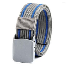 Belts High Quality Pit Pattern Nylon Belt Environmental Protection Quick Release Men Women Plastic Steel Safety Cheque Buckle