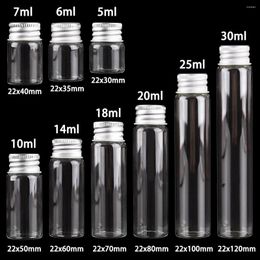 Storage Bottles 5ml/6ml/7ml/10ml/14ml/18ml/20ml/25ml/30ml Glass With Aluminium Lids Small Mini Jars