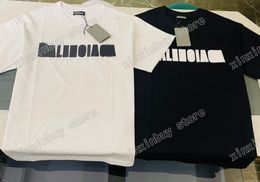 xinxinbuy Men designer Tee t shirt Paris big letters print Embroidery jacquard short sleeve cotton women white black khaki XS-2XL