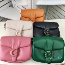 5 Colors Classic Design Women Pillow Shoulder Bag Soft Flap Tote Bag Designer Small Genuine Leather Fashion Messenger Bag Detachable shoulder strap Handbag