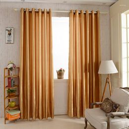 Curtain 12 Color Window Curtains For Living Room Bedroom Rod Pocket Grommet Top Modern Satin Underlay Blackout Translucent Panel