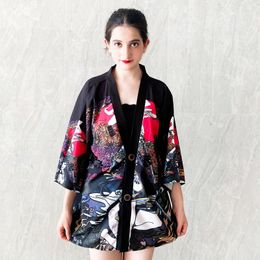 Women's Blouses Women's Blouse Summer Tops Female Japanese Streetwear Beach Kimono Clothes Harajuku Top Shirt Women