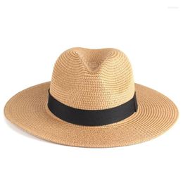 Wide Brim Hats RH Unisex Sunshade Panama Paper Straw Hat Fashion Sunscreen Factory Jazz Women Fedora