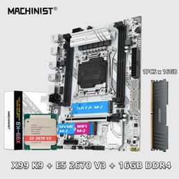 Machinist X99 LGA 2011-3 Motherboard Set Kit With Xeon E5 2670 V3 CPU 16GB DDR4 RAM Memory Combo Four channel USB3.0
