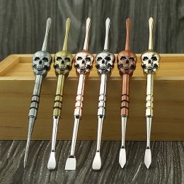 Dabber Tool Dab smoking accessories Wax skull Remover Cleaning Colour 120Mm Oil Smoking Pipe Glass Bong 6 Styles