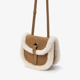 Evening Bags Autumn and Winter New Maomao Bag Lamb Hair Single Shoulder Over Fur Fashion Women's Bag