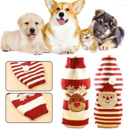 Dog Apparel Cartoon Pet Sweater Christmas Winter Warm ClothesCute Clothing For Cats Pupply Sweatshirt Supplies 2023