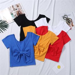 Men's Sweaters Summer Clothes For Women Y2K Crop Top Sexy Cropped Black Red White V-neck Buttons XL T-shirt Woman Vintage Tshirt Tee Shirt