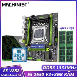 Machinist X79 Motherboard Combo With Xeon E5 2650 V2 LGA 2011 CPU and DDR3 8GB RAM Memory Set Kit NVME/SATA M.2 E5 V2.82