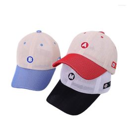 Ball Caps Doit Breathable Child Mesh Baseball Cap Summer Hip Hop ABSMK Letter Kids Sun Hats Boys Girls Baby Snapback Hat Gorras