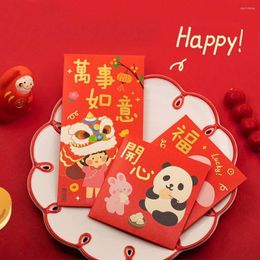 Gift Wrap Cute Cartoon Red Paper Envelopes Money Packing Bag Chinese Year Lucky Gifts Party Invitation Greeting Card