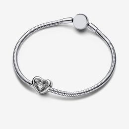 Bright love Heart Bead charms Bracelet designer jewelry Women fashion bracelet DIY fit Pandora style pendant