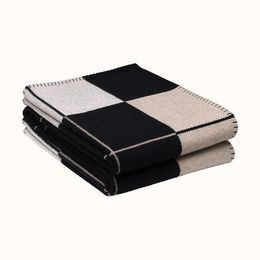 Wholesale Letter Blanket Soft Wool Scarf Shawl Portable Warm Plaid Sofa Bed Fleece Spring Autumn Women Throw Blankets