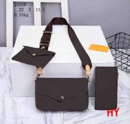 Women Designer Locked 3pcs/set Lady Famous CrossBody Shoulder Bags Practical Casual Light Hasp Flap luxury Wallets Credit card top