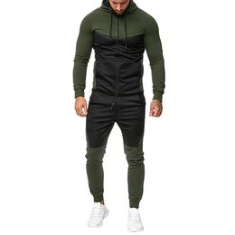 Men's Tracksuits Sportswear Two Piece Set Mens Casual Hooded Sports Wear Tracksuit Training Sweat Suit Men Track