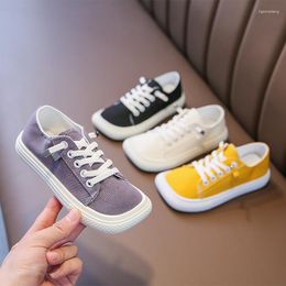 Athletic Shoes Autumn Kids Sneakers Flat Children Canvas Breathable Student Casual Shoe Slip-on Boys Girls Skate SYM004