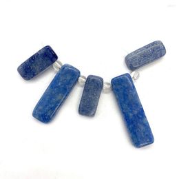 Pendant Necklaces 5pcs/Set Exquisite Natural Stone Rectangular Lapis Lazuli Spiritual Lady Jewellery Charm Men Making DIY