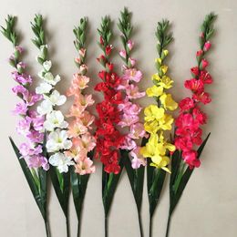 Decorative Flowers 1pc Artificial Butterfly Orchid Flower Pretty Silk Fake Wedding Bouquet Party Decor Potted