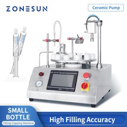 ZONESUN Desktop Automatic Filling Capping Cap Pressing Machine Small Bottle Cartridge ZS-AFC1CP