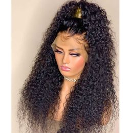 Hot Lace Wigs Kinky Curly Front Long Synthetic Wig for Black Women with Baby Hair Natural Hairline Heat Resistant 221216