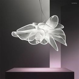 Pendant Lamps Design Acrylic Flower Chandelier Indoor Art Decor Hanging Lamp Creative Living Room Restaurant Bedroom Led Light