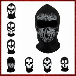 MZZ16 Motorcycles Skull Mask Ghost Skull Mask Multi Bandana Bike Motorcycle Scarf Face Mask CS Ski Headwear Neck Halloween Party Masks