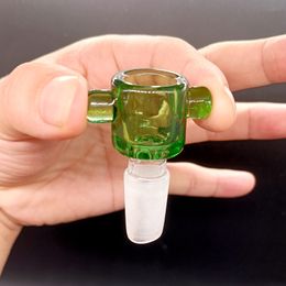 Green Screen Bowl for Dry Herb Tobacco Colored Water Bong Pipes Hookah Smoking Accessories
