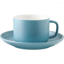 Mugs Nordic Creative Multicolor Glaze Ceramic Coffee Cup And Saucer Set Latte Cappuccino 240ml